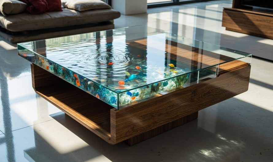 Table basse aquarium pas chère pour embellir votre salon